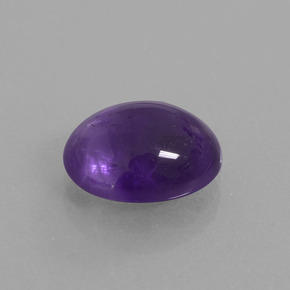 Ametista violeta médio natural 3,10ct, corte oval, transparente