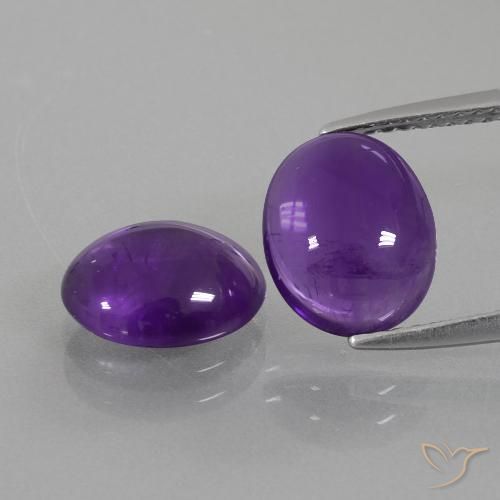 4.43ctw Natural Violeta Médio-claro Ametista, oval, Transparente