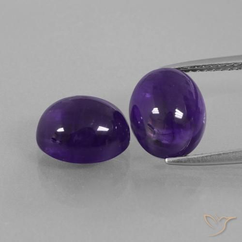 6.97ctw Natural Violeta escuro Ametista, oval, Transparente