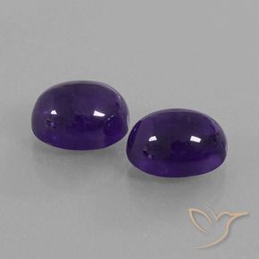 Pedras preciosas de Ametista Violeta Profundo natural de 6.65 ct, oval, Transparente