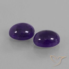 Pedras preciosas de Ametista Violeta Profundo natural de 5.85 ct, oval, Transparente