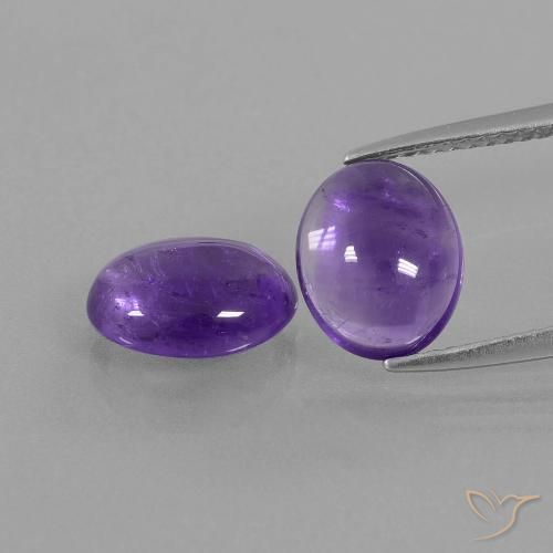 4.26ctw Natural Violeta médio Ametista, oval, Transparente