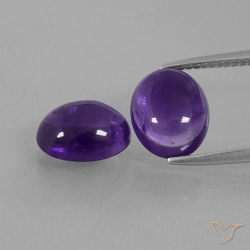 5.61ctw Natural Violeta escuro Ametista, oval, Transparente