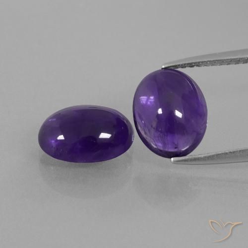 4.76ctw Natural Violeta escuro Ametista, oval, Transparente