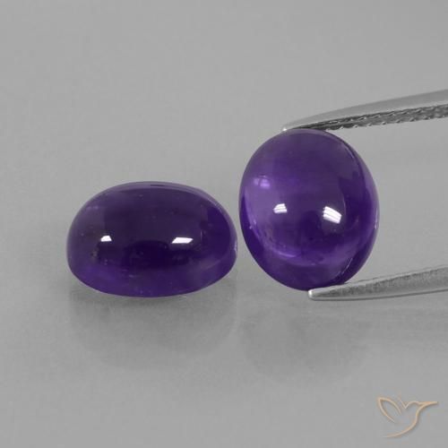 6.11ctw Natural Violeta escuro Ametista, oval, Transparente