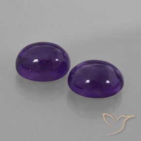 Pedras preciosas de Ametista Violeta Profundo natural de 5.98 ct, oval, Transparente