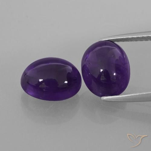 5.96ctw Natural Violeta escuro Ametista, oval, Transparente