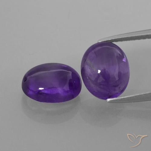 5.33ctw Natural Violeta médio Ametista, oval, Transparente