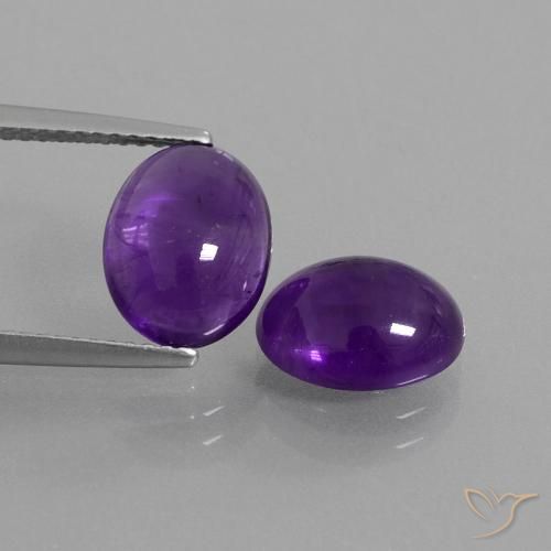 4.94ctw Natural Violeta médio Ametista, oval, Transparente