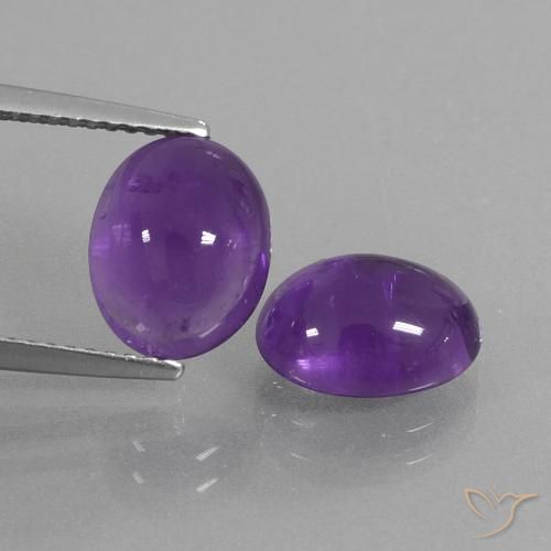 5.33ctw Natural Violeta médio Ametista, oval, Transparente
