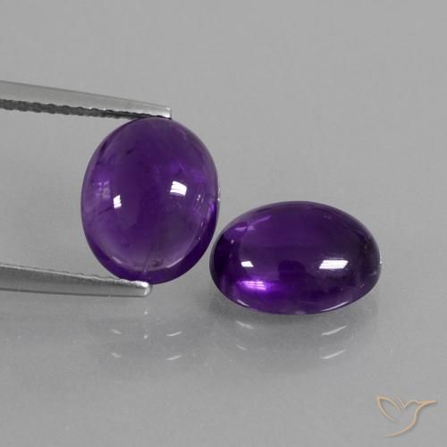 5.56ctw Natural Violeta médio Ametista, oval, Transparente