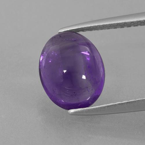 Ametista Violeta médio Natural 2.75ct, Corte Oval, Transparente