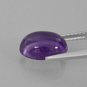 Ametista Violeta médio Natural 2.75ct, Corte Oval, Transparente