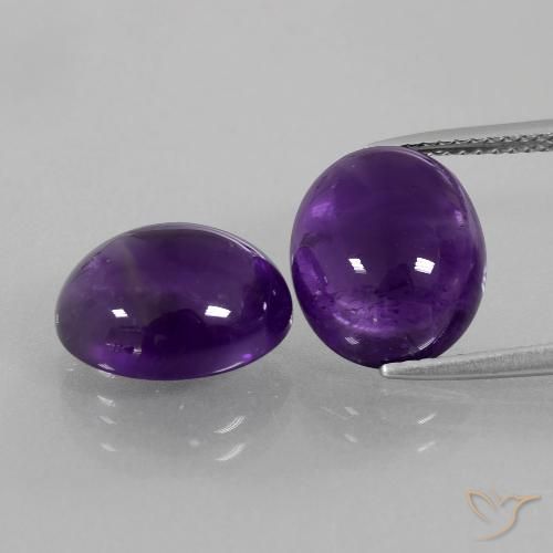 10.41ctw Natural Violeta escuro Ametista, oval, Transparente