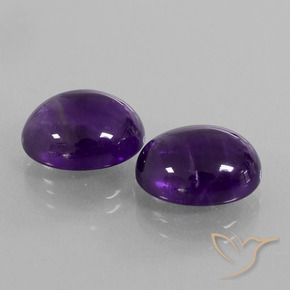 Pedras preciosas de Ametista Violeta escuro natural de 10.41 ct, oval, Transparente