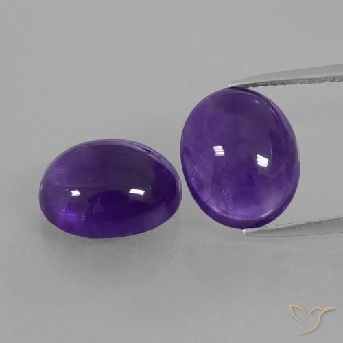 9.73ctw Natural Violeta escuro Ametista, oval, Transparente