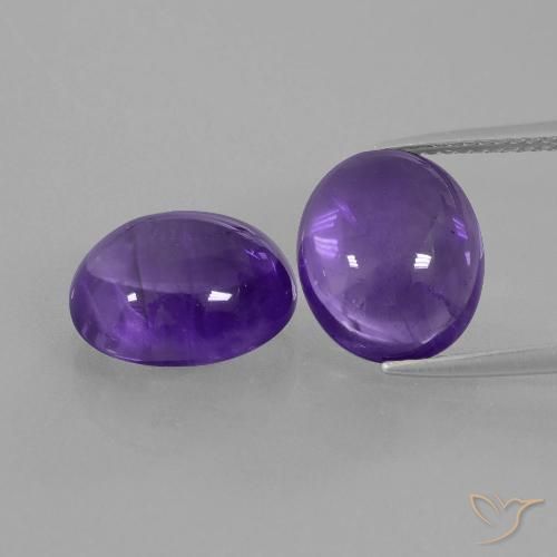 10.22ctw Natural Violeta escuro Ametista, oval, Transparente