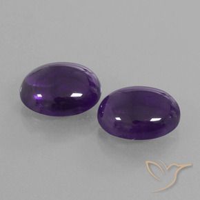 Pedras preciosas de Ametista Violeta Profundo natural de 8.87 ct, oval, Transparente