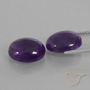 Pedras preciosas de Ametista Violeta Profundo natural de 8.87 ct, oval, Transparente