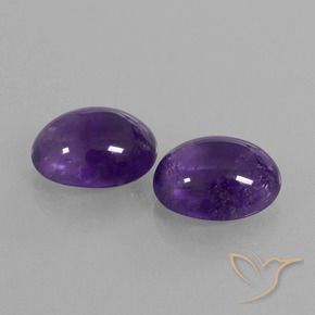 Pedras preciosas de Ametista Violeta Profundo natural de 8.64 ct, oval, Transparente
