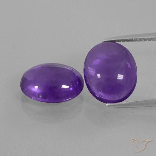 8.18ctw Natural Violeta médio Ametista, oval, Transparente