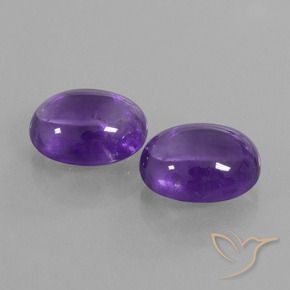 Pedras preciosas de Ametista Violeta médio natural de 9.67 ct, oval, Transparente