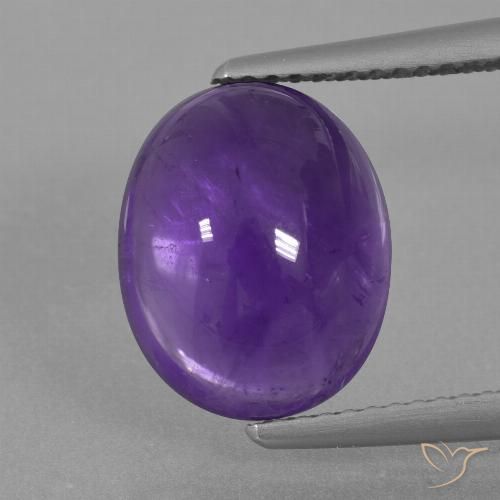 5.41ct Natural Violeta médio Ametista, oval, Transparente