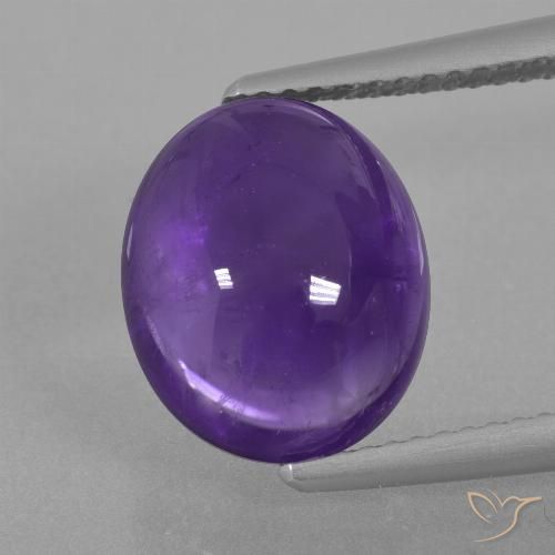 5.53ct Natural Violeta médio Ametista, oval, Transparente