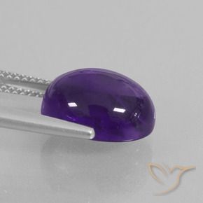 Ametista Violeta médio Natural 5.68ct, Corte Oval, Transparente