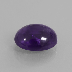 Ametista violeta escuro natural 4,60ct, corte oval, transparente