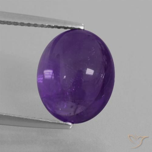 5.19ct Natural Violeta médio Ametista, oval, Transparente