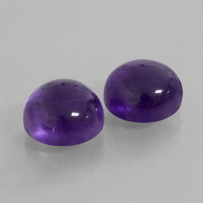 Pedras preciosas de ametista violeta escuro natural de 8,92 ct, corte redondo, transparente