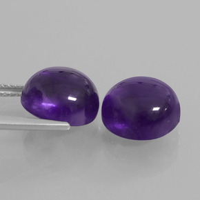 Pedras preciosas de ametista violeta escuro natural de 8,92 ct, corte redondo, transparente