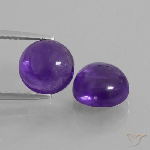 5.78ctw Natural Violeta médio Ametista, Redondo, Transparente