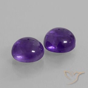 Pedras preciosas de Ametista Violeta médio natural de 5.78 ct, Redondo, Transparente