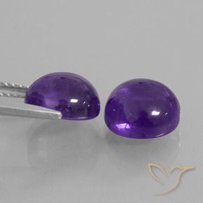 Pedras preciosas de Ametista Violeta médio natural de 5.78 ct, Redondo, Transparente