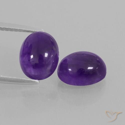 4.40ctw Natural Violeta médio Ametista, oval, Transparente