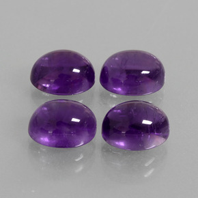 Pedras preciosas de Ametista Violeta médio natural de 9.84 ct, Corte Oval, Transparente
