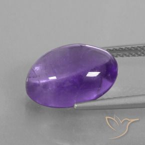 Ametista Violeta médio Natural 6.05ct, oval, Transparente