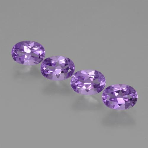 Pedras preciosas de Ametista Violeta Vívido natural de 2.97 ct, Corte Oval, VS