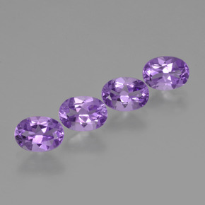 Pedras preciosas de Ametista Violeta Vívido natural de 2.97 ct, Corte Oval, VS