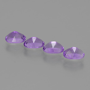 Pedras preciosas de Ametista Violeta Vívido natural de 2.97 ct, Corte Oval, VS