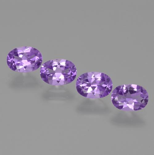 Pedras preciosas de ametista violeta natural de 2,75 ct, corte oval, VS