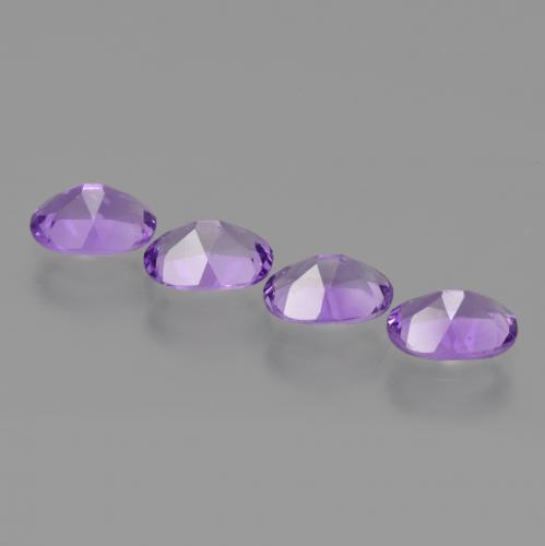 Pedras preciosas de ametista violeta natural de 2,75 ct, corte oval, VS