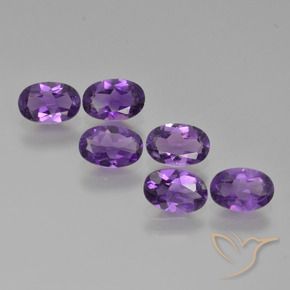 Pedras preciosas de Ametista Violeta Intenso natural de 2.23 ct, oval, VVS-VS