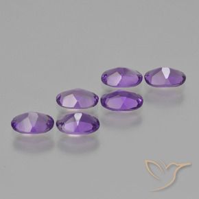 Pedras preciosas de Ametista Violeta Intenso natural de 2.23 ct, oval, VVS-VS