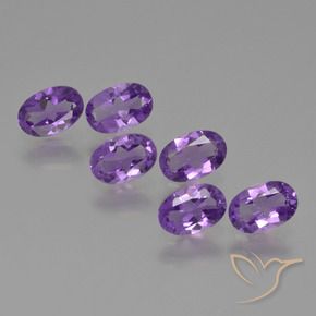 Pedras preciosas de Ametista Violeta médio natural de 2.39 ct, oval, VVS-VS