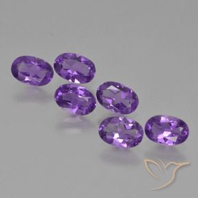 Pedras preciosas de Ametista Violeta Intenso natural de 2.43 ct, oval, VVS-VS