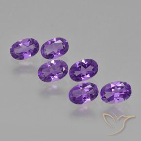 Pedras preciosas de Ametista Violeta médio natural de 2.43 ct, oval, VVS-VS