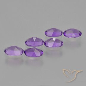 Pedras preciosas de Ametista Violeta médio natural de 2.43 ct, oval, VVS-VS